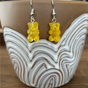 Sunny Yellow Gummy Bear Earrings